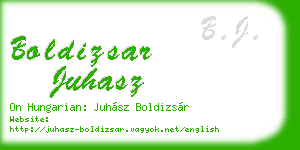 boldizsar juhasz business card